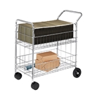 Fellowes 40912 Chrome-plated Steel Wire Mail Cart with Upper...
