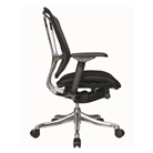 Nefil 4200FMBLK Office Chair in Black Mesh Back and Black Fa...