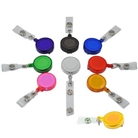 9 Colors X Id Badges Card Holder Office Retractable Reel Key...