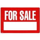 Garvey Printed Plastic Sign 098009 For Sale/Lettering Red an...