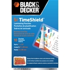 Black and Decker TimeShield Thermal Laminating Pouches, Busi...