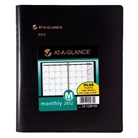 AT-A-GLANCE Plus Monthly Planner, 6 x 9 Inches, Black, 2012 ...