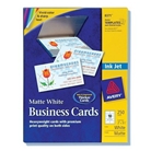 Avery Business Cards for Inkjet Printers, Matte, White, Pack...