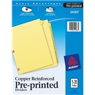 Avery Copper Reinforced Preprinted Dividers with 1-31 Tabs, ...