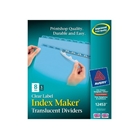 Avery Index Maker Translucent Dividers with Clear Labels, 8 ...