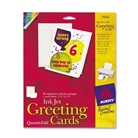 Avery Quarter-Fold Greeting Cards for Inkjet Printers, 4.25 ...