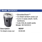 Banner Shredder Shark SH12CDCC 12 Sheet Random Confetti Cut ...