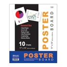 BAZIC 11" X 14" White Poster Board (10/Pack) (310190)