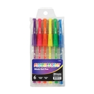 BAZIC Fluorescent Gel Ink Pen with Cushion Grip, Assorted, 6...
