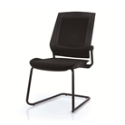 Bodyflex BFSL-BLK Sled Base Side Chair with Black Frame and ...