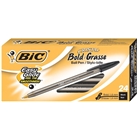 BIC Cristal Bold (1.6mm) Ball Pen, Black, 24ct (MSBP241-Blk)