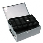 BUDDY Jumbo Steel Cash and Security Box with 10 Compartments...