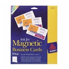 Business Cards, Magnetic for Inkjet Printers, 2"x3-1/2", Whi...