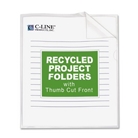 C-Line Recycled Project Folders, 8.5 x 11 Inches, Clear - Re...