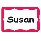 C-Line Self-Adhesive Name Badges, 2 x 3-1/2 Inches, Red, 100...