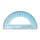 Charles Leonard Inc. Protractor, 6 Inch Open Center, Clear P...