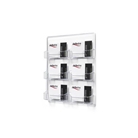 deflect-o 70601 6-Pocket clear plastic wall mount business c...