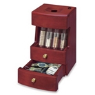 Deluxe Caddy Valet Solid Wood Motorized Coin Sorter