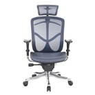 Eurotech Fuzion High Back Blue Mesh Chair w/ Aluminum Base
