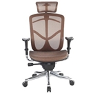 Eurotech Fuzion High Back Orange/Copper Mesh Chair w/ Alumin...