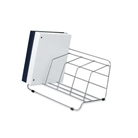Fellowes Catalog Rack, 4 Compartment, Wire, Silver (10402)