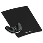 Fellowes Memory Foam Gliding Palm Support With Mouse Pad, Bl...