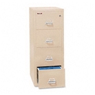 Insulated Four-Drawer Vertical File - Parchment Color