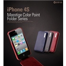 iPhone 4 / 4S Leather Case Masstige Leather Color Point Fold...