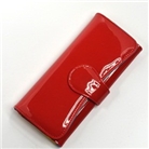 KLOUD ® Red patent synthetic leather women clutch wallet / p...