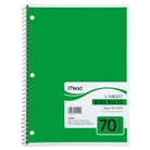 Mead Spiral Notebook, 1-Subject, 70-Count, Wide Rule, Green ...