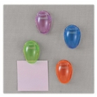 Officemate Standard Cubicle Clips, Assorted Translucent Colo...