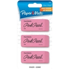 PaperMate Pink Pearl Premium Medium Rubber Eraser, 3-Count (...