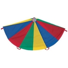 Parachute; 6 Ft. Diameter / 6 Handles; Nylon; Multi-Colored;...