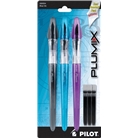 Pilot Plumix Refillable Fountain Pens, Assorted Color Barrel...