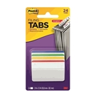 Post-it Tabs, 2-Inches, Angled Lined, 4 Assorted Primary Col...