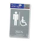 Quartet ADA Approved Men's Restroom Sign, Wheelchair Accessi...