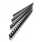 1/4" Black Plastic Binding Comb 20 Sheet Capacity 25 Pack