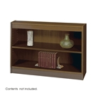 Safco 2-Shelf Square-Edge Veneer Bookcase, Walnut [Kitchen]
