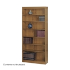 Safco 7-Shelf Reinforced Square-Edge Veneer Bookcase, Medium...