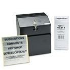 Safco Steel 7 x 6 x 8 1/2 Inch Suggestion/Key Drop Box with ...