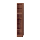 Safco WorkSpace 6 Shelf 12"W Wood Baby Bookcase in Cherry