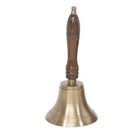 School Teachers Brass Plated Bell with Wooden Handle