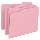 Smead 1/3-Cut File Folders, Letter Size, Pink, 100 Per Box (...