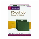 Smead Flex-i-Vision Hanging File Folders, Letter Size, 1/5 C...