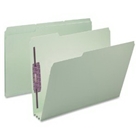 Smead Pressboard Fastener Folder, Letter, 1/3 Cut Tab, Grey/...