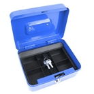 Stalwart 75-6580BLU Hawk 8-Inch Key Lock Blue Cash Box with ...