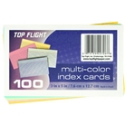 Top Flight Index Cards, Ruled, 3 x 5 Inches, Rainbow Colors,...
