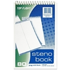 Top Flight Steno Book, Top Wirebound, 6 x 9 Inches, Gregg Ru...