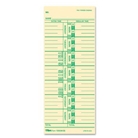 TOPS Time Cards, 3.5 x 9 Inch, Green Ink Front, Weekly Forma...