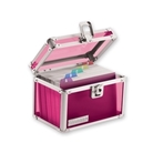 Vaultz Acrylic Index Card Box, 4x6, Acrylic Pink - Pink Acry...
